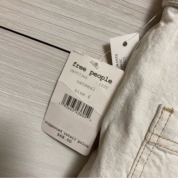 Free People High Waist Paperbag Mini linen blend Skirt size 6 - Picture 14 of 15